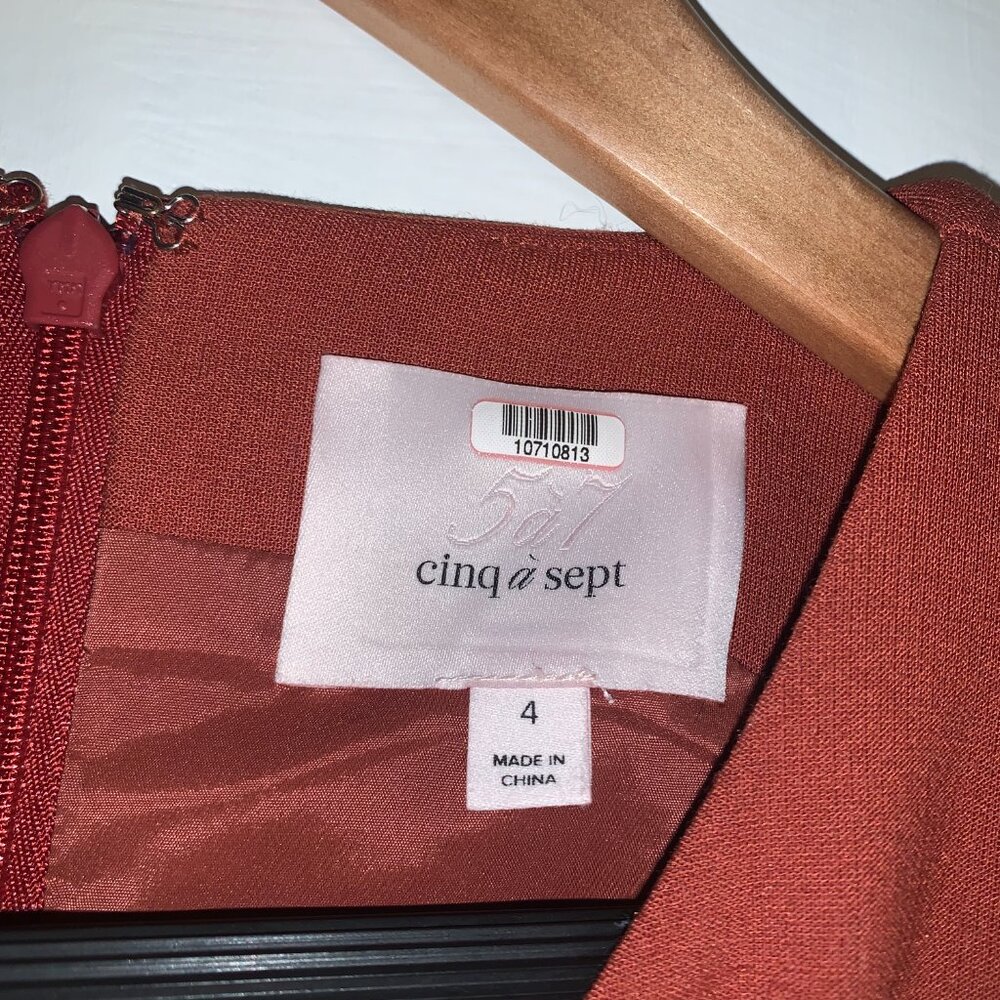 Cinq a Sept Ruched Dress - Rust - Picture 4 of 4